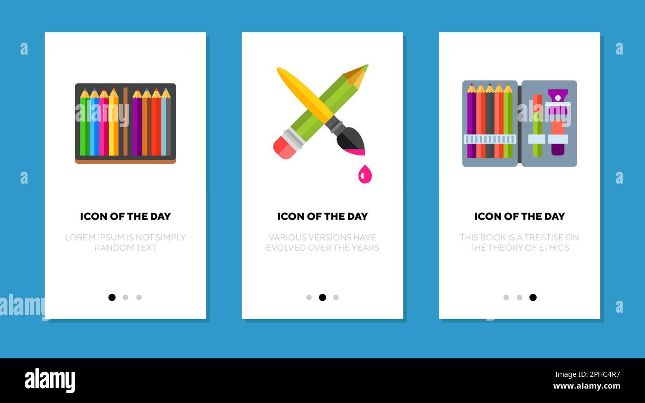 Colorful pencil thin flat icon set Stock Vector Image & Art - Alamy