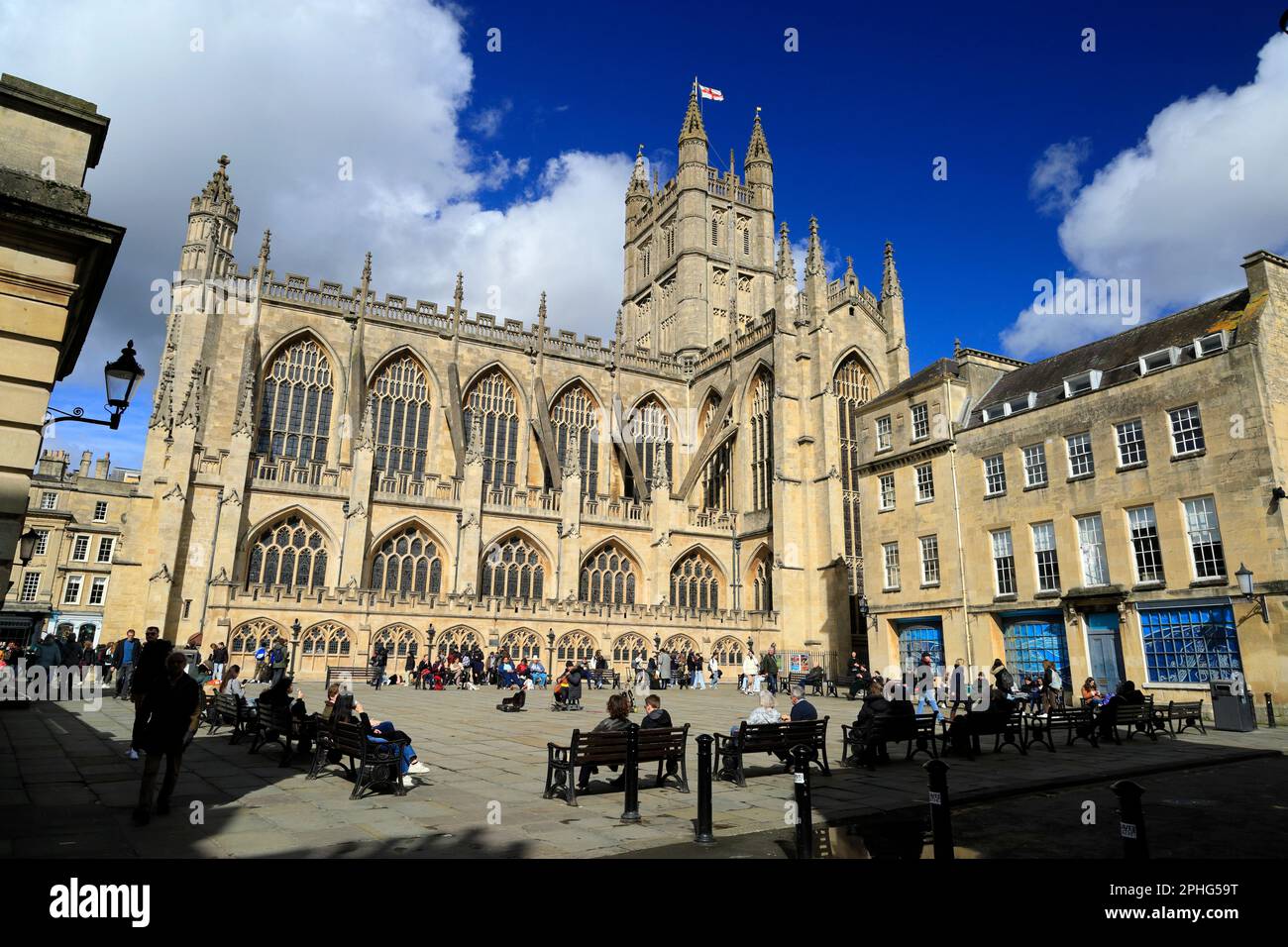 Abbey Churchyard, Bath Abbey, Bath, Somerset Stock Photo - Alamy