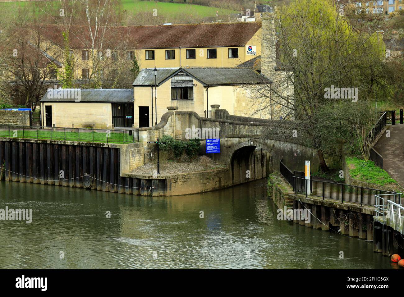 Bottom Lock and pumping station on and Avon Canal,