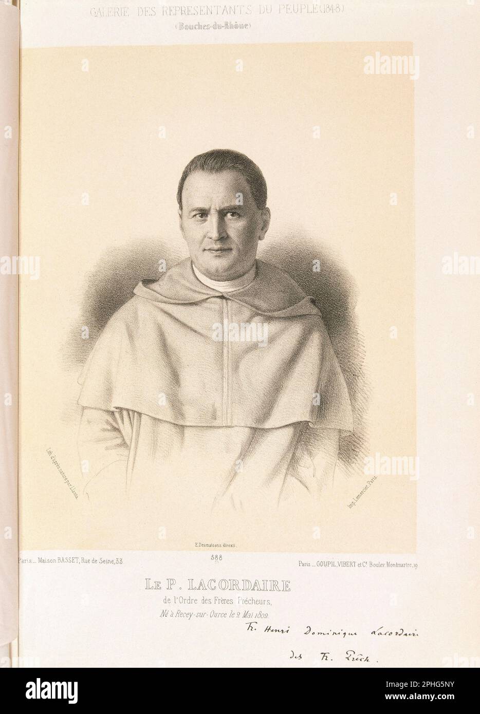 EL PADRE LACORDAIRE - REPRESENTANTE DE LA ASAMBLEA NACIONAL FRANCESA DE ...