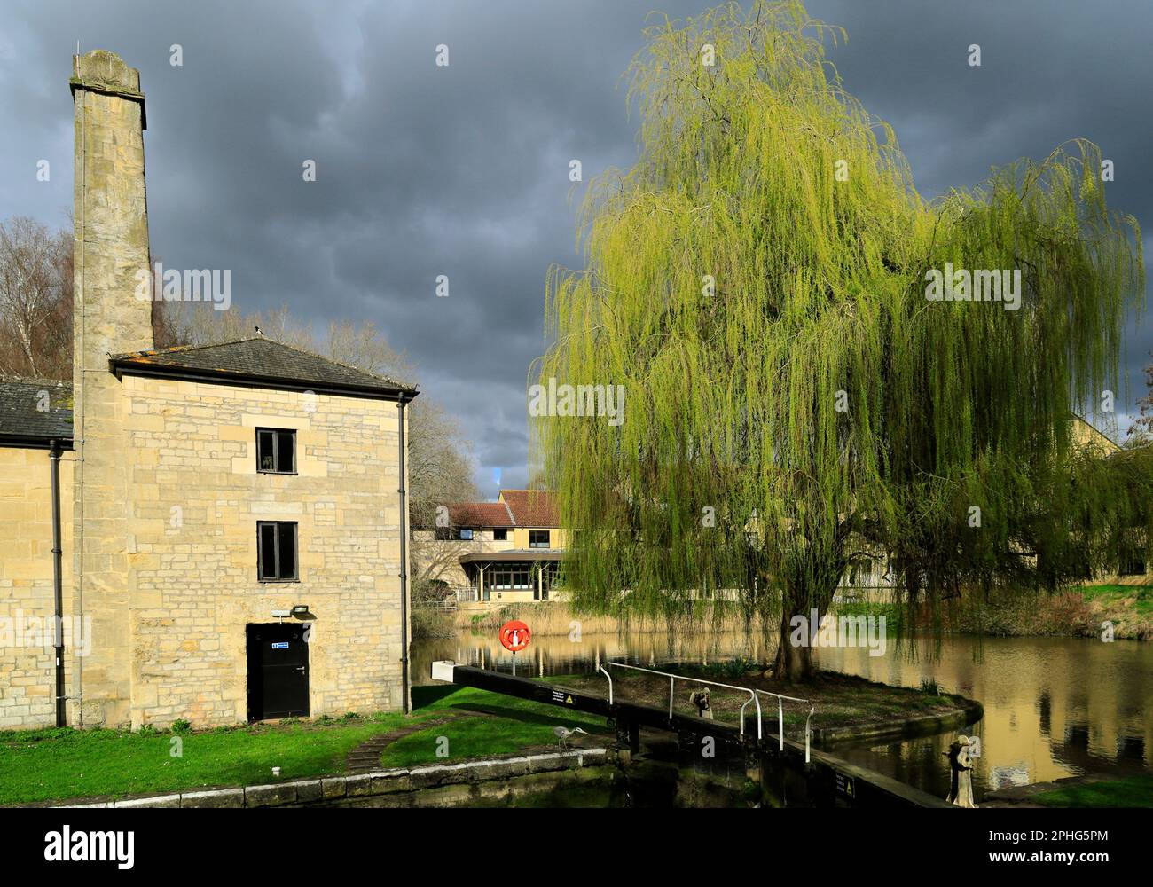 Bottom Lock and pumping station on and Avon Canal,