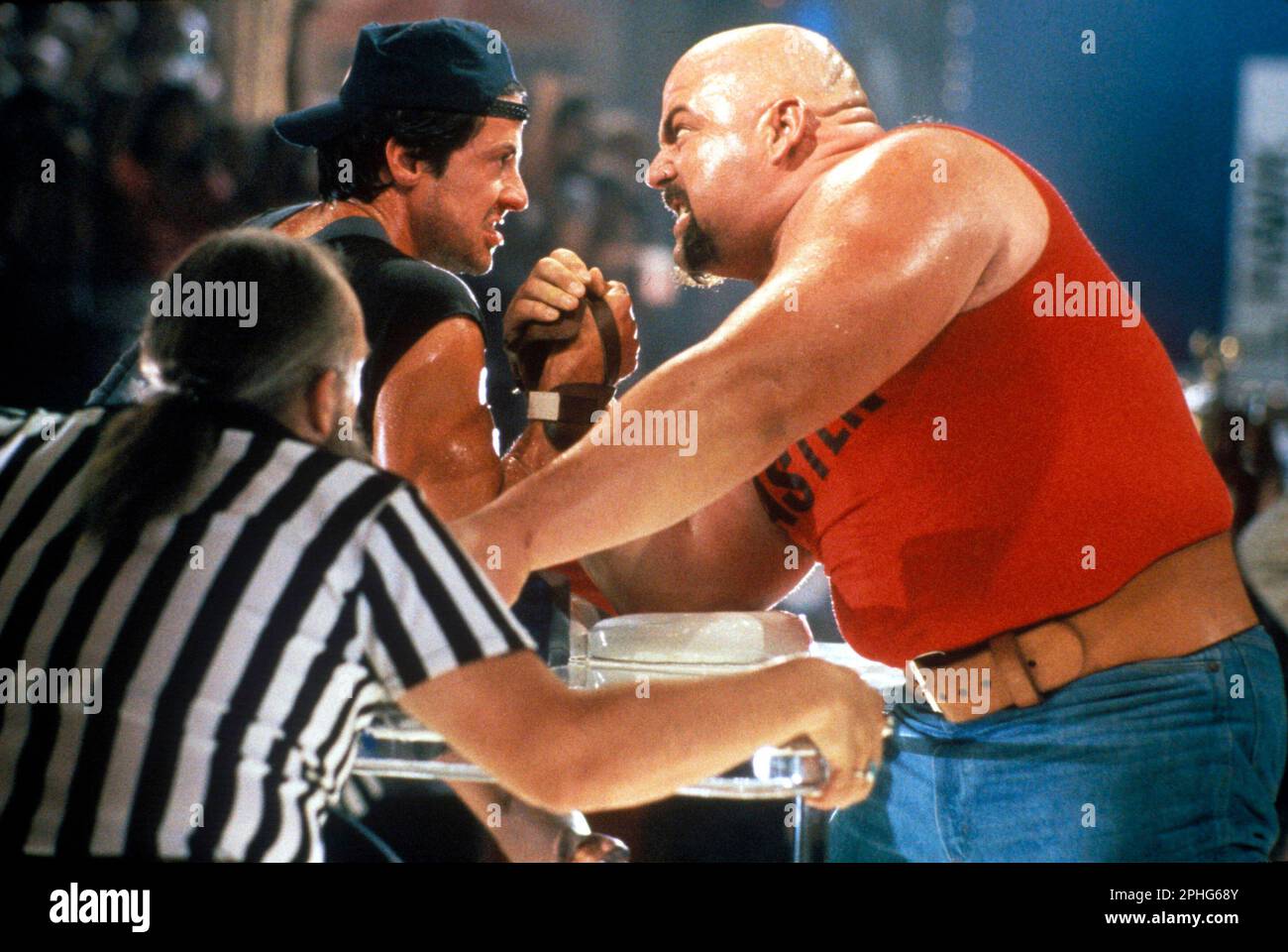 SYLVESTER STALLONE and RICK ZUMWALT in OVER THE TOP (1987), directed by