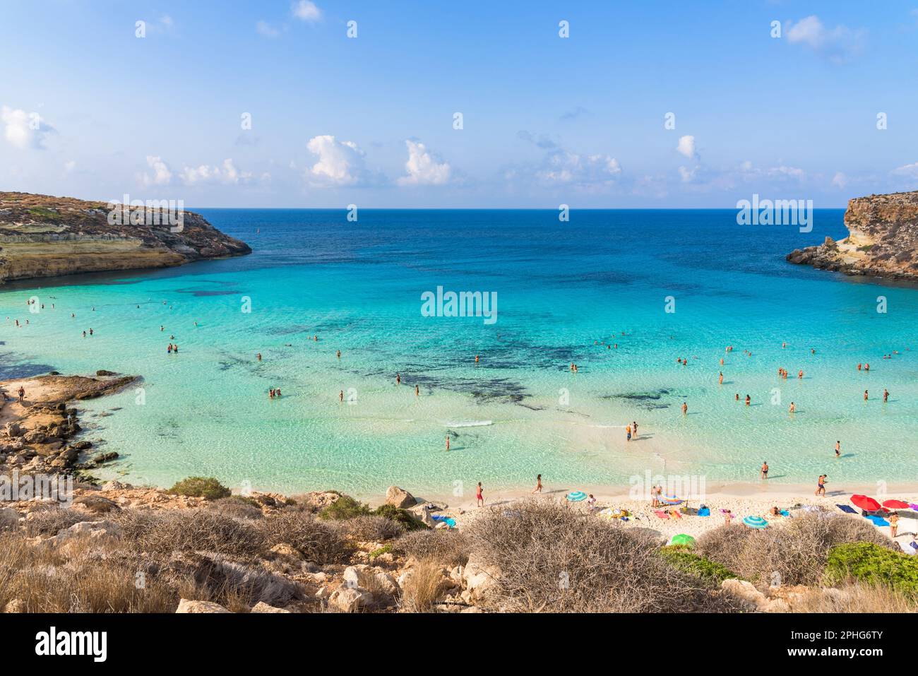 Isola dei Conigli (Rabbit Island) and its beautiful beach with ...
