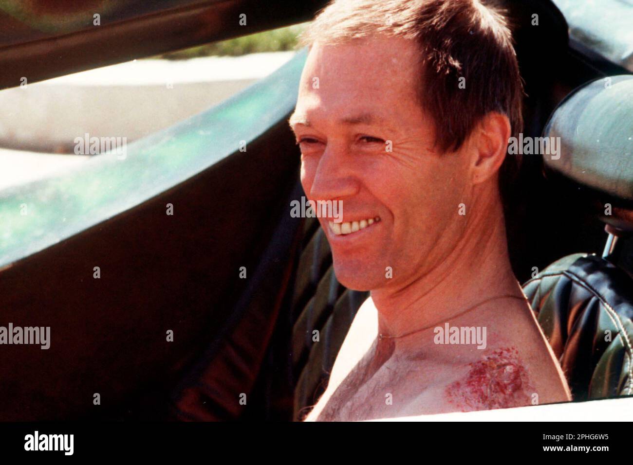 DAVID CARRADINE in DEATH RACE 2000 (1975), directed by PAUL BARTEL. Credit: NEW WORLD INTERNATIONAL / Album Stock Photo