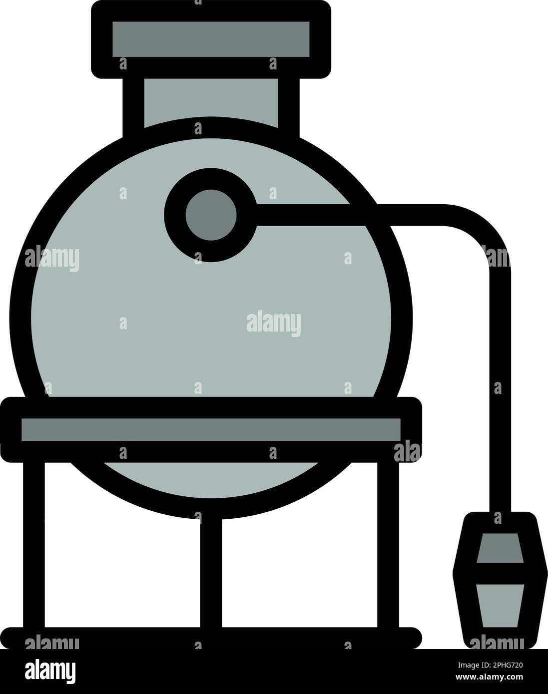 Oil cistern icon. Outline Oil cistern vector icon for web design ...