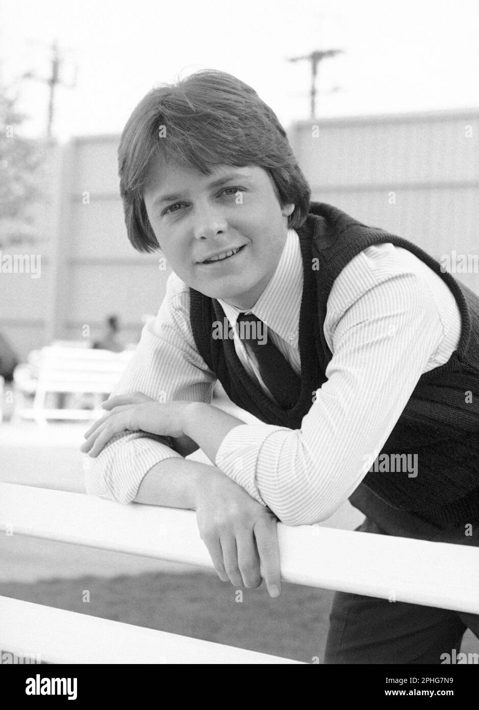 MICHAEL J. FOX in FAMILY TIES (1982), directed by SAM WEISMAN. Credit