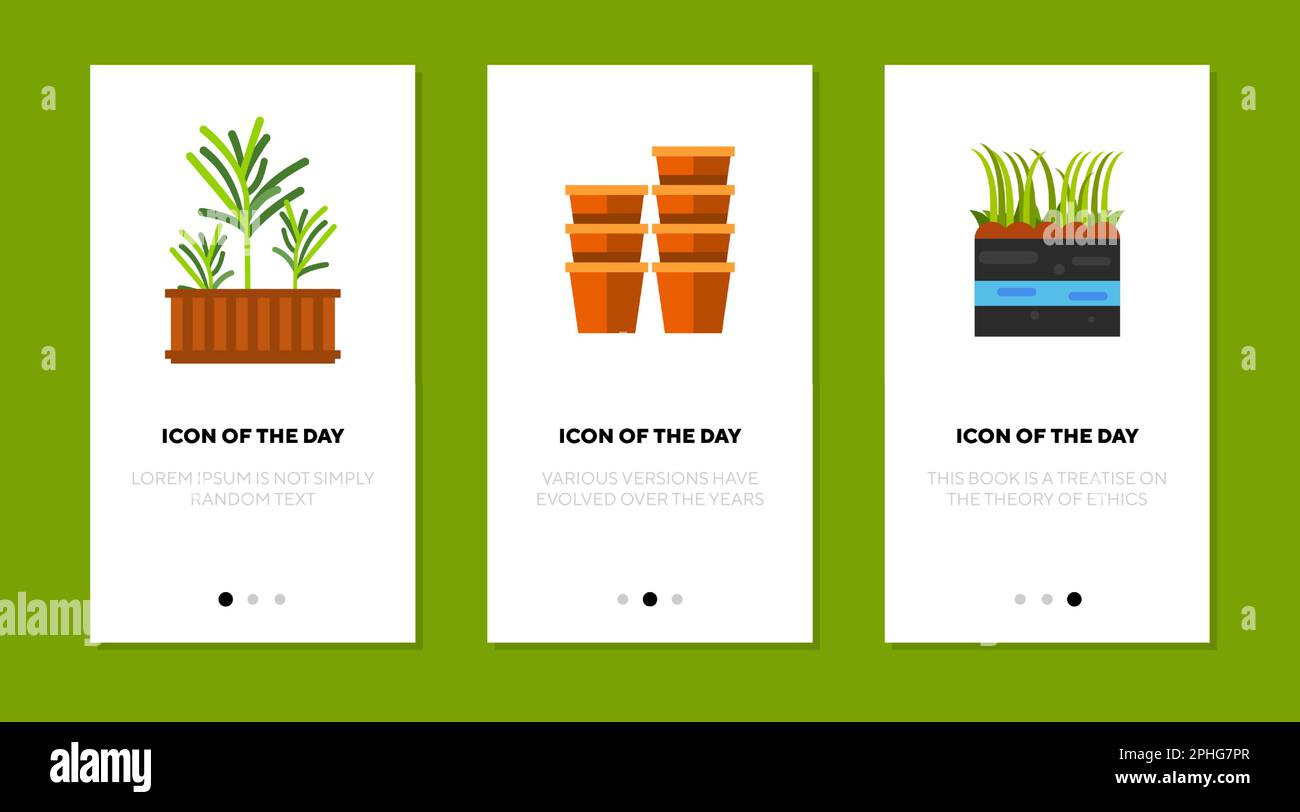 Planting at home thin flat icon set Stock Vector Image & Art - Alamy