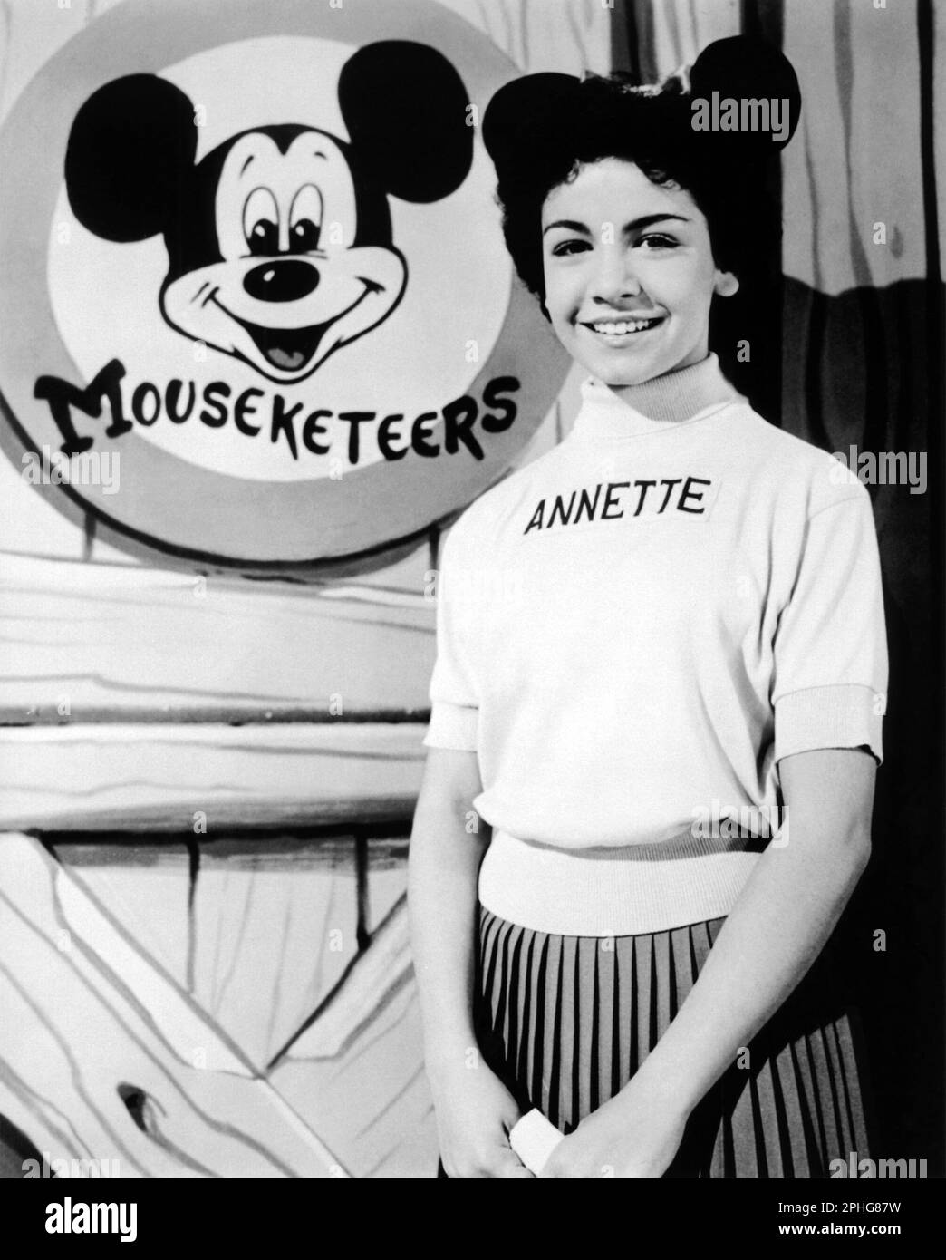 Annette funicello mickey mouse club black and white stock photos