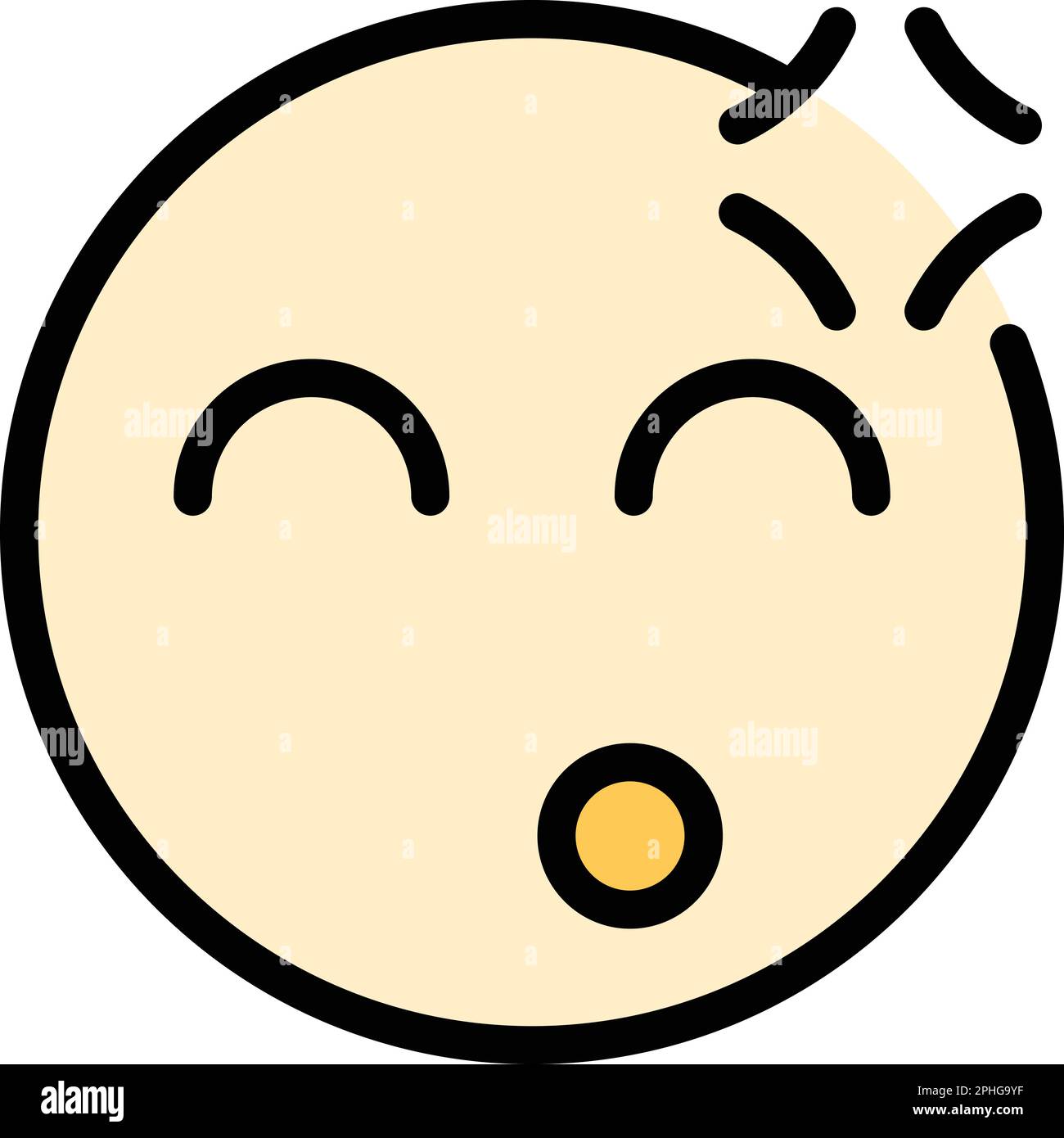 Thinking emoji icon. Outline Thinking emoji vector icon for web design ...