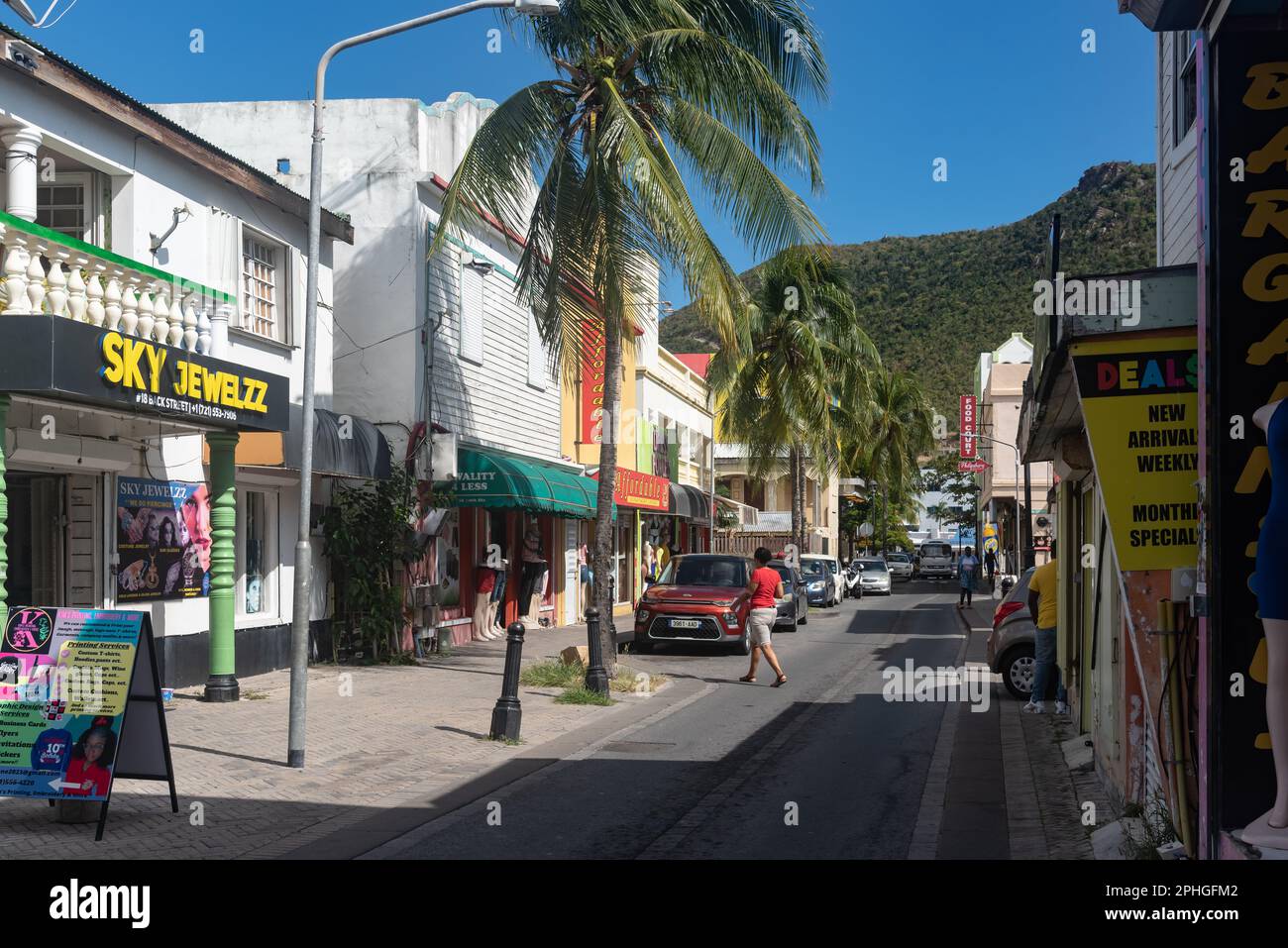 Downtown Philipsburg, St. Maarten, Southern Caribbean Stock Photo Alamy