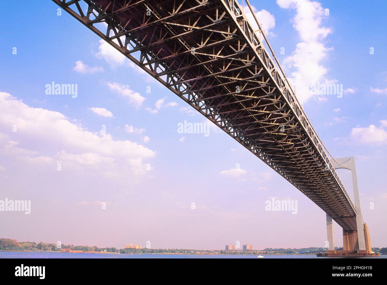 Bronx-Whitestone Bridge. suspension bridge over the East River on the Upper East Side of New York Stock Photo