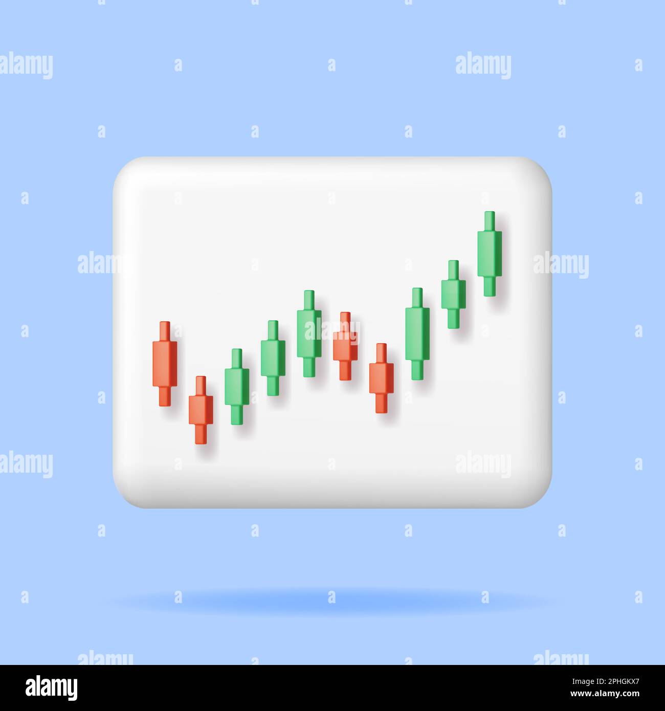 3D Growth Stock Diagram Isolated Stock Vector Image & Art - Alamy