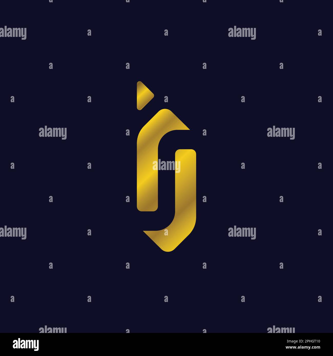 I R J Letter Royal Luxury Fashion Clothing Brand Monogram Logo Stock