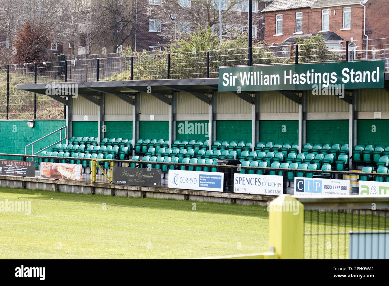 sir william hastings stand wilgar park home of dundela football club strandtown, east belfast, northern ireland, uk Stock Photo