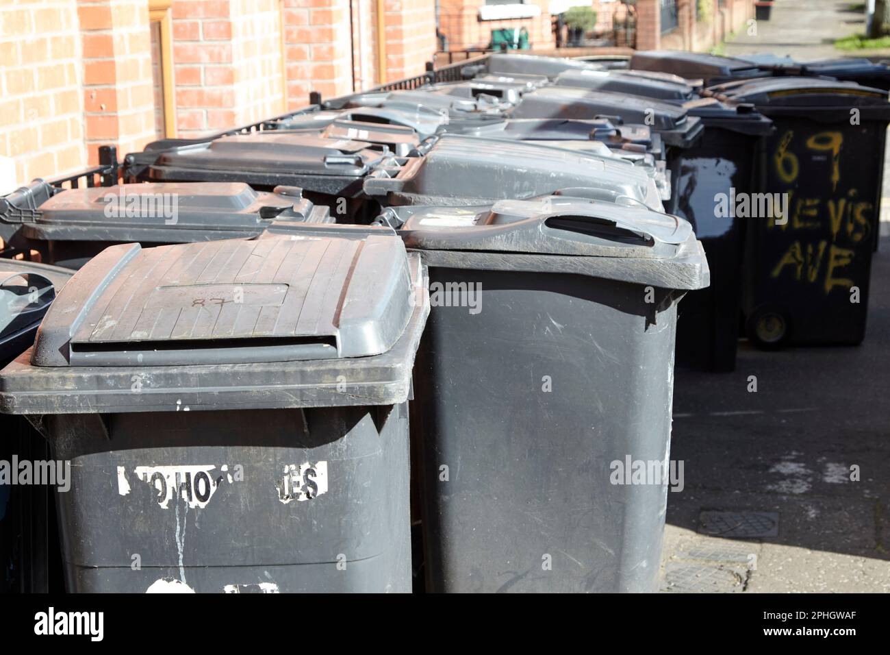 A large recycling bag of recyclable household waste collected in a  pensioners home in Bangor County Down in Northern Ireland over a few days  only Stock Photo - Alamy