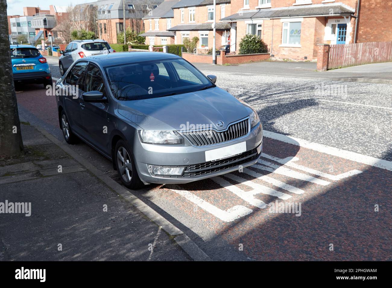 car parked in bus lane during non operating hours strandtown, east