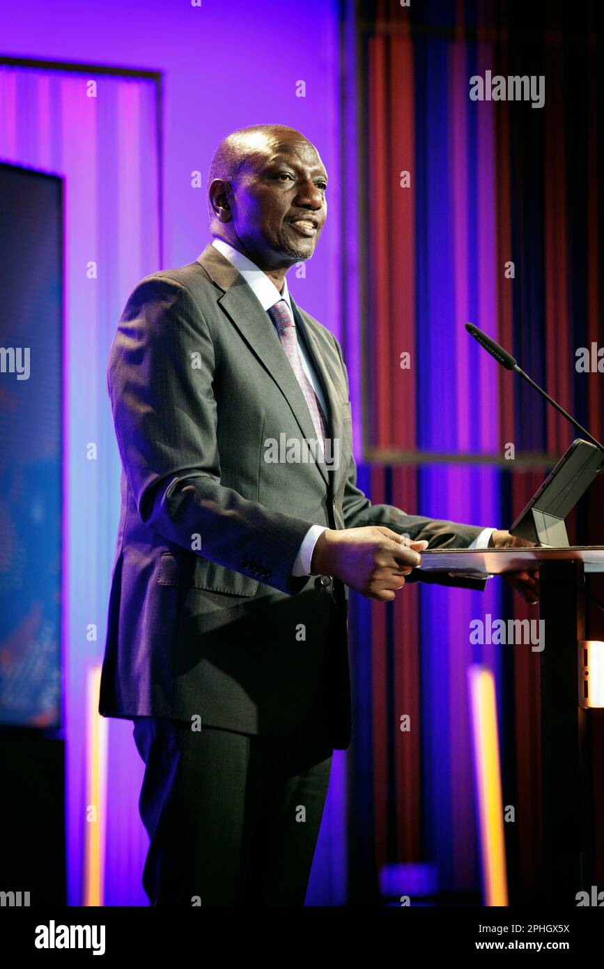 Berlin, Deutschland. 28th Mar, 2023. William Samoei Arap Ruto ...