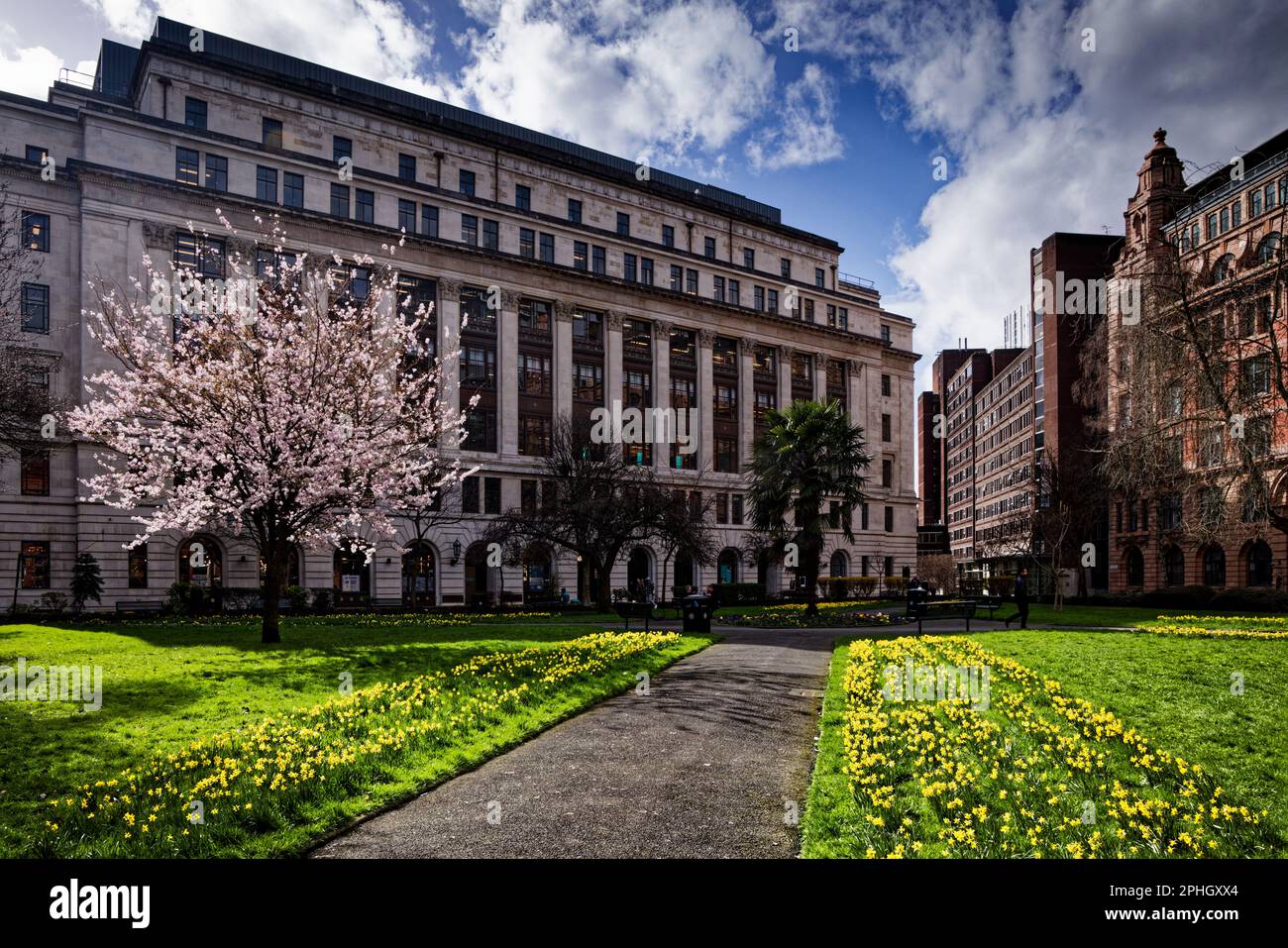Manchester In Spring St john's gardens manchester hi-res stock photography and images - Alamy