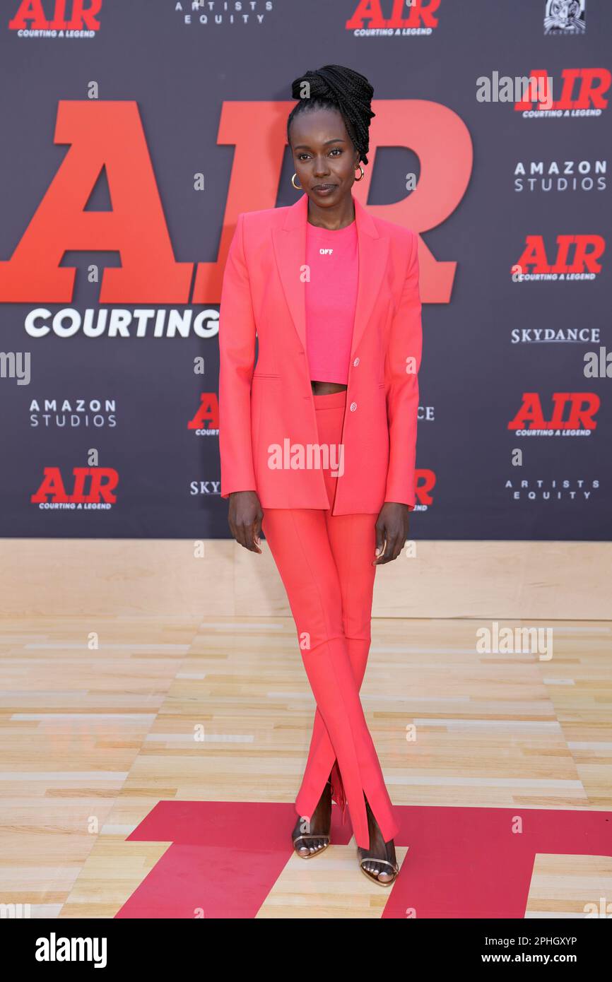 Anna Diop arrives at the world premiere of "Air" on Monday, March 27