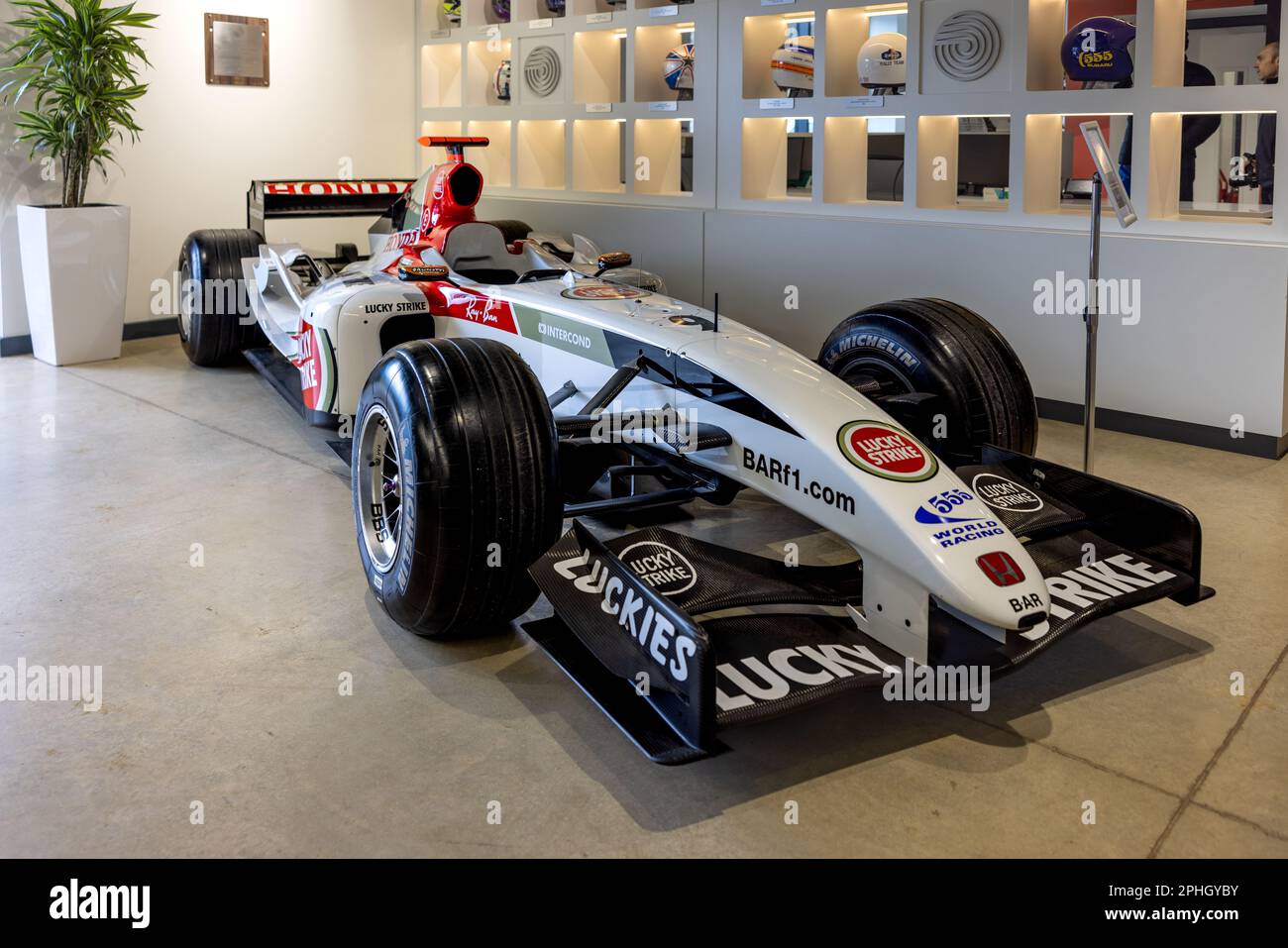 2004 BAR 006 Formula One Racing car on display at Motorsport UK based at Bicester Heritage Centre on the 26th March 2023 Stock Photo