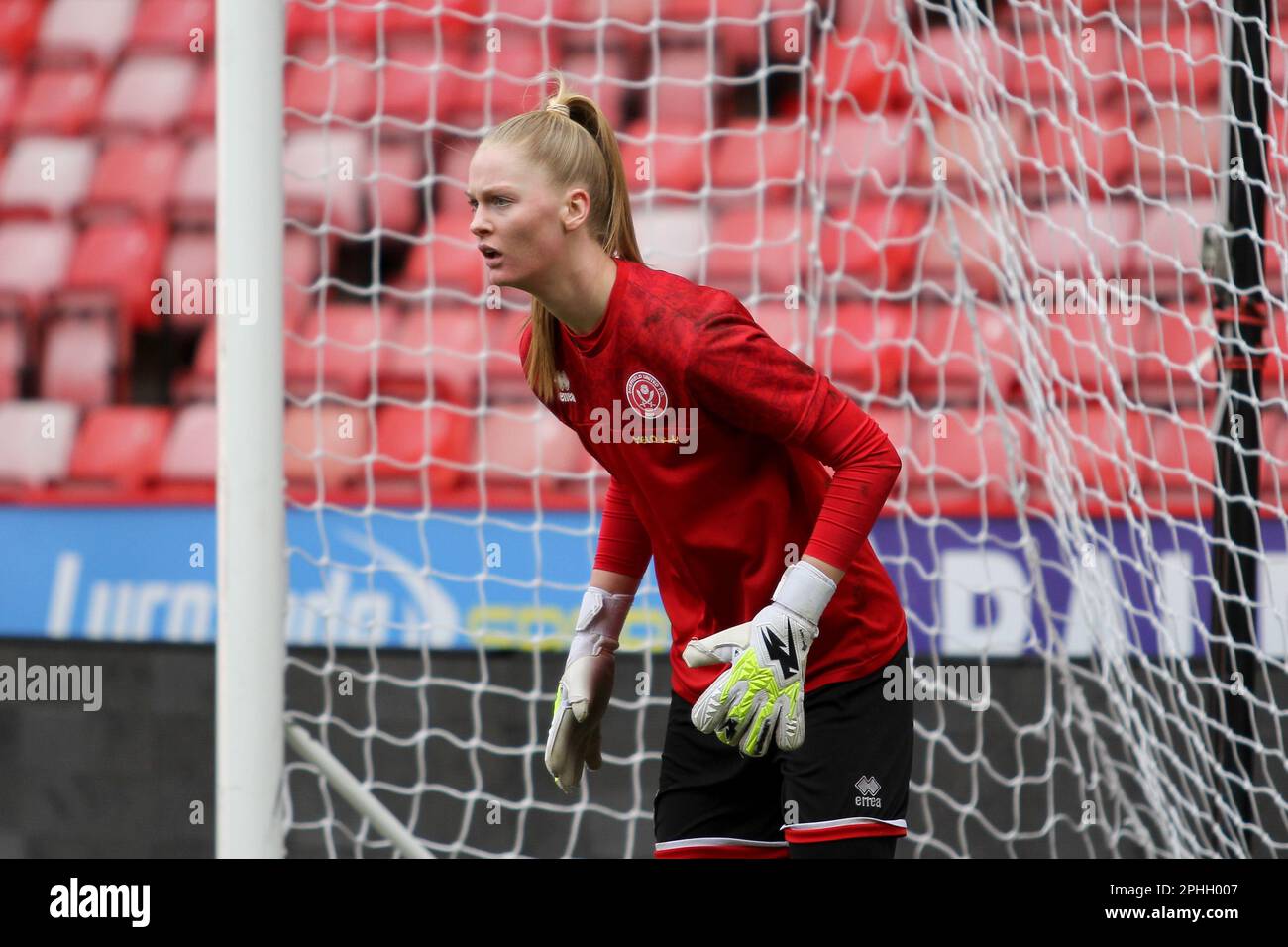 Sheffield, UK. 26th Mar, 2023. Sheffield, England, March 26th 2023; Fran Stenson During the Warm up before FA Women's Championship - Sheffield United v Lewes at Bramall Lane, Sheffield, England. (Sean Chandler/SPP) Credit: SPP Sport Press Photo. /Alamy Live News Stock Photo