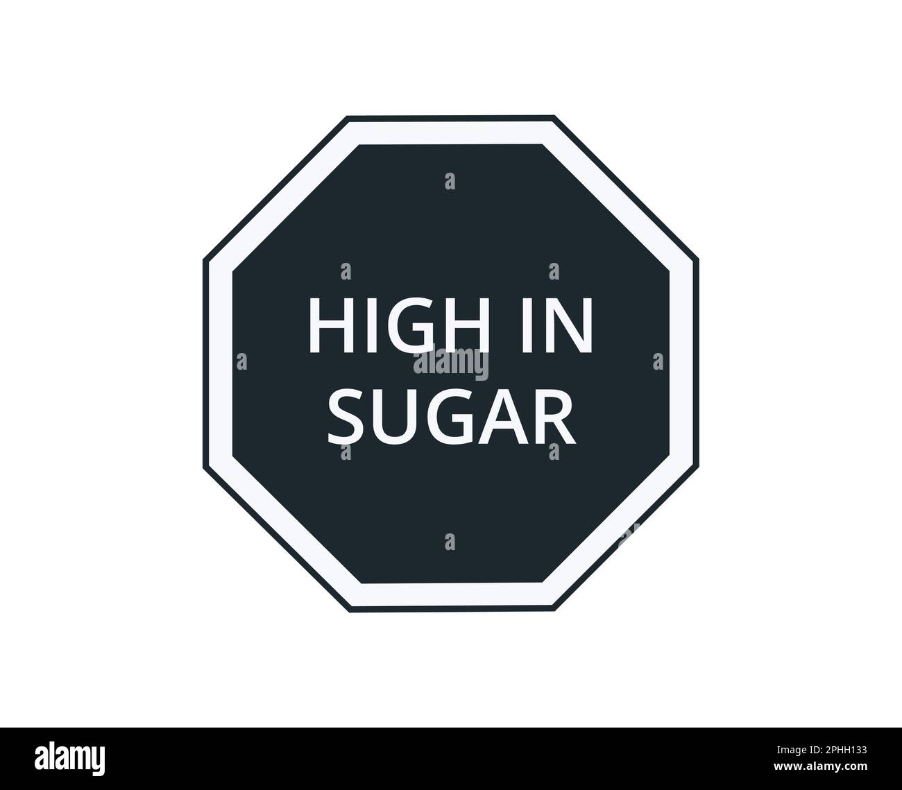 High in Sugar warning label for food products Stock Vector Image & Art