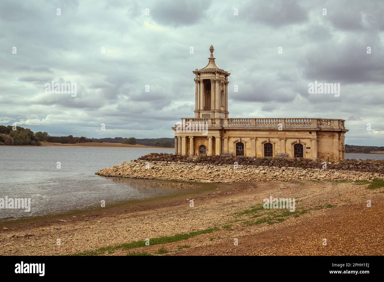 Normanton Church on Rutland Water, East Midlands, England Stock Photo ...