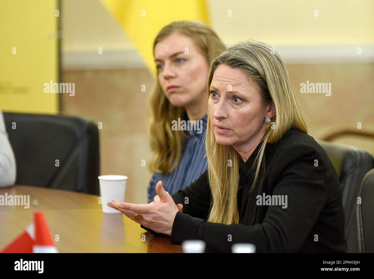KYIV, UKRAINE - MARCH 28, 2023 - Participant of the meeting between ...
