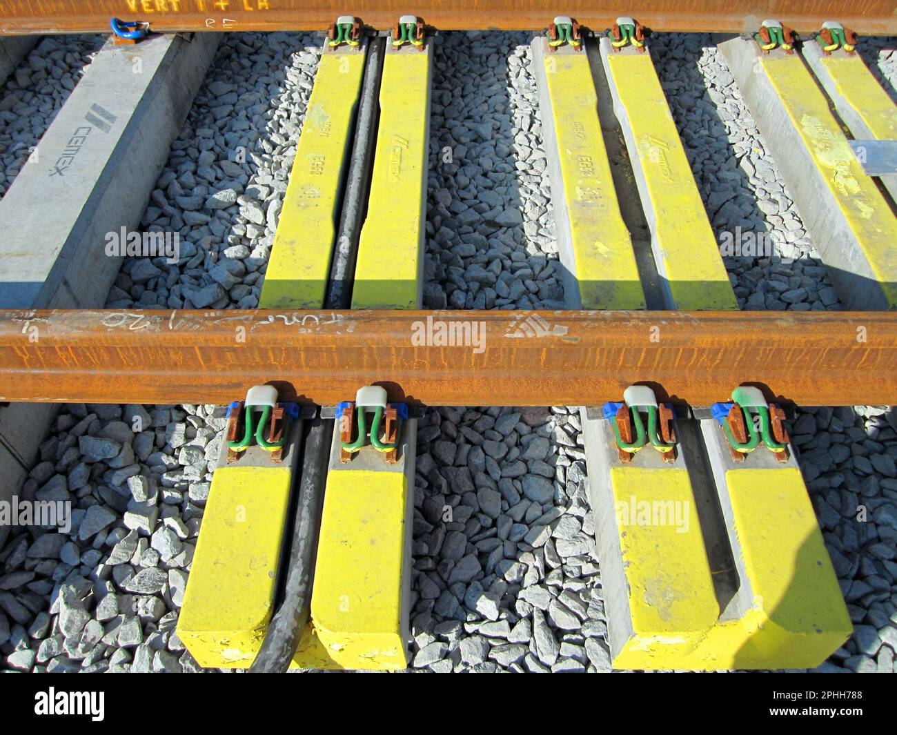 Railway track engineering in the UK Stock Photo Alamy