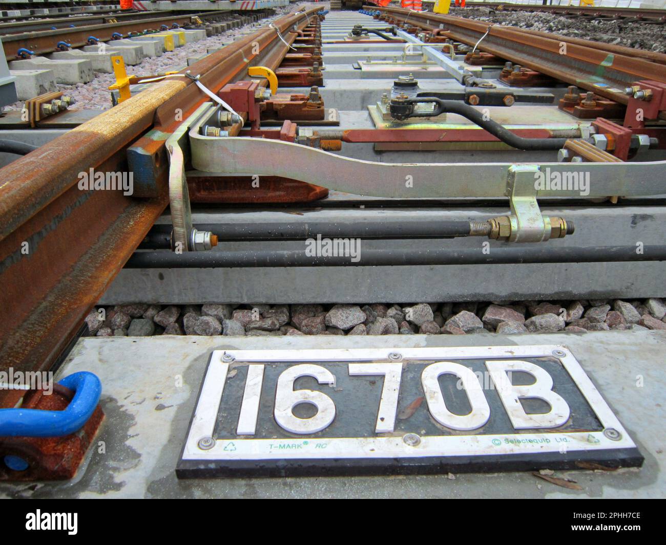 Railway track engineering in the UK Stock Photo Alamy