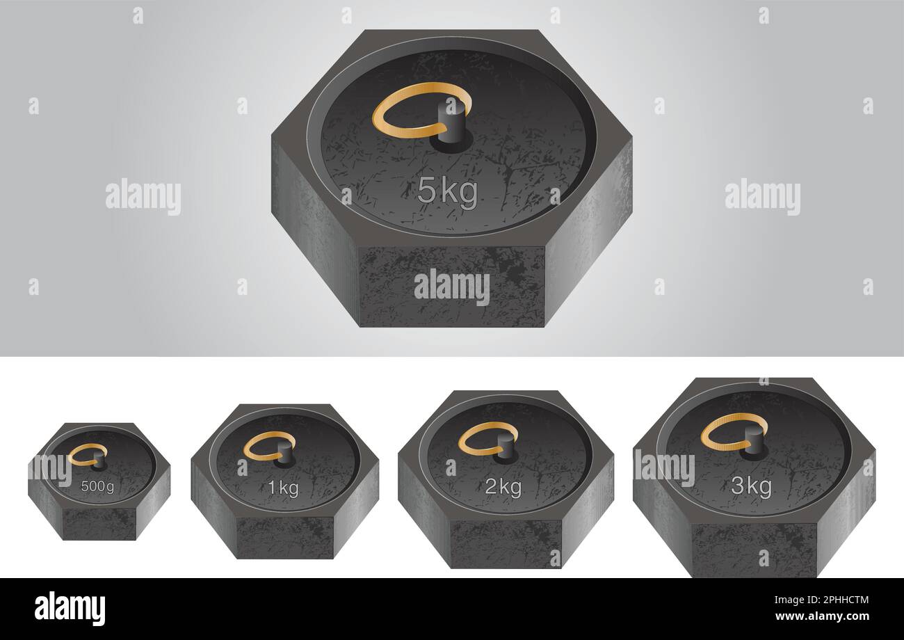 Metal Weight Bar Set vector Stock Vector Image & Art Alamy