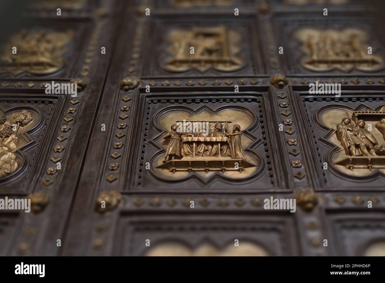 Baptistery of Saint John North doors in Florence Italy Stock Photo Alamy