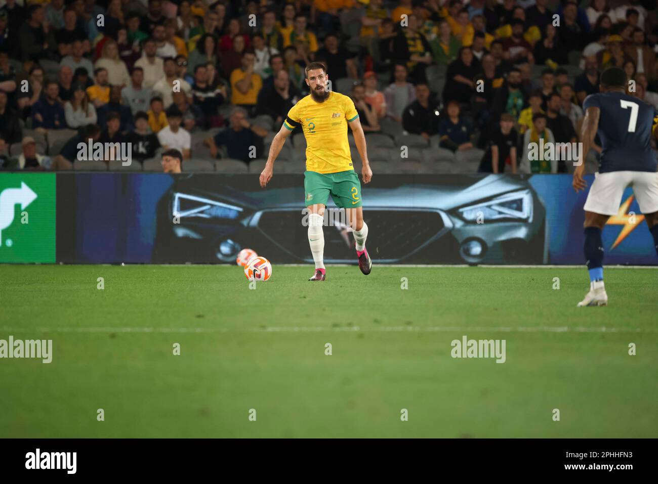 Melbourne, Australia. 28th Mar, 2023. Milos Degenek in action during