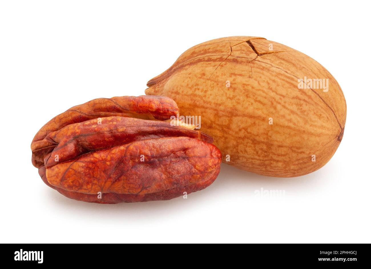 pecan nuts path isolated on white Stock Photo