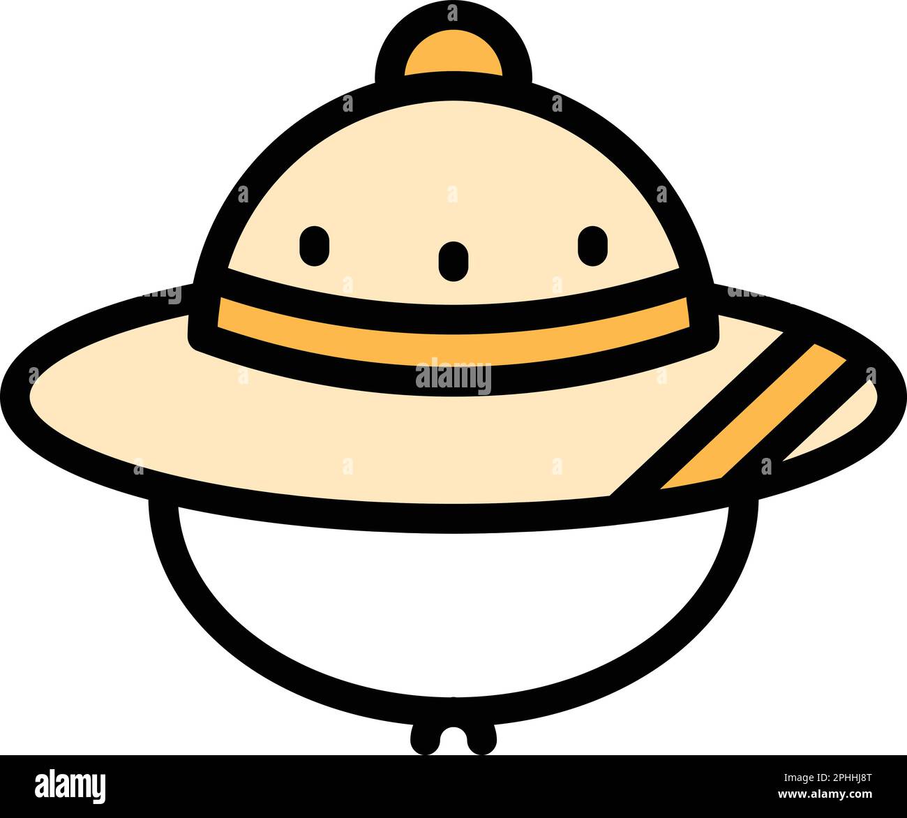 Safari hunting hat icon. Outline Safari hunting hat vector icon for web