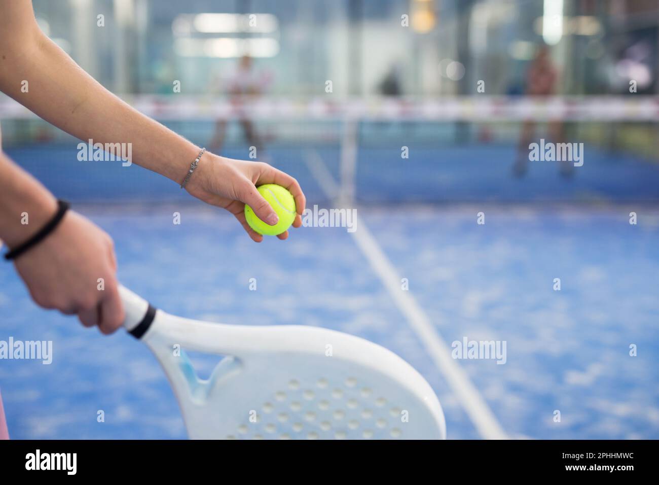 Image of a padel racket and a ball Stock Photo Alamy