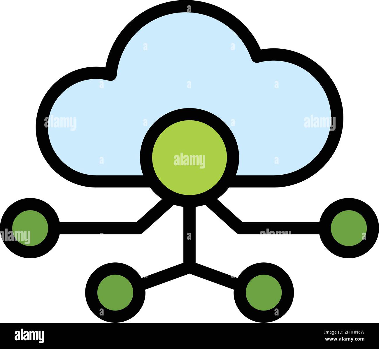 Api cloud network icon. Outline Api cloud network vector icon for web ...
