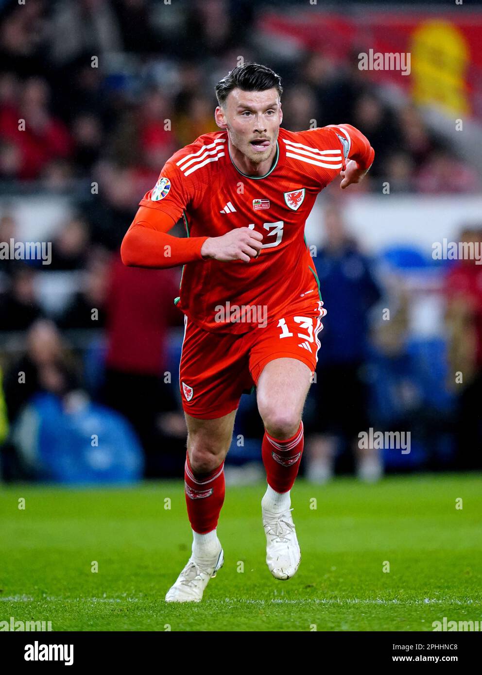 Wales' Kieffer Moore during the UEFA Euro 2025 qualifying group D match