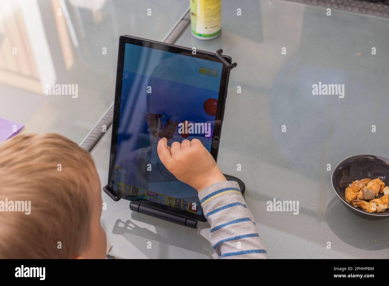 Children playing educational computer games hi-res stock photography ...