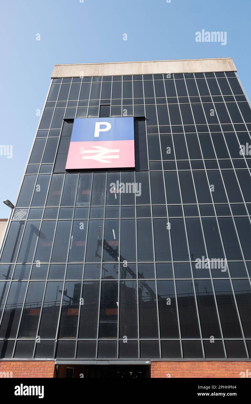 Car park and Train station Stock Photo Alamy