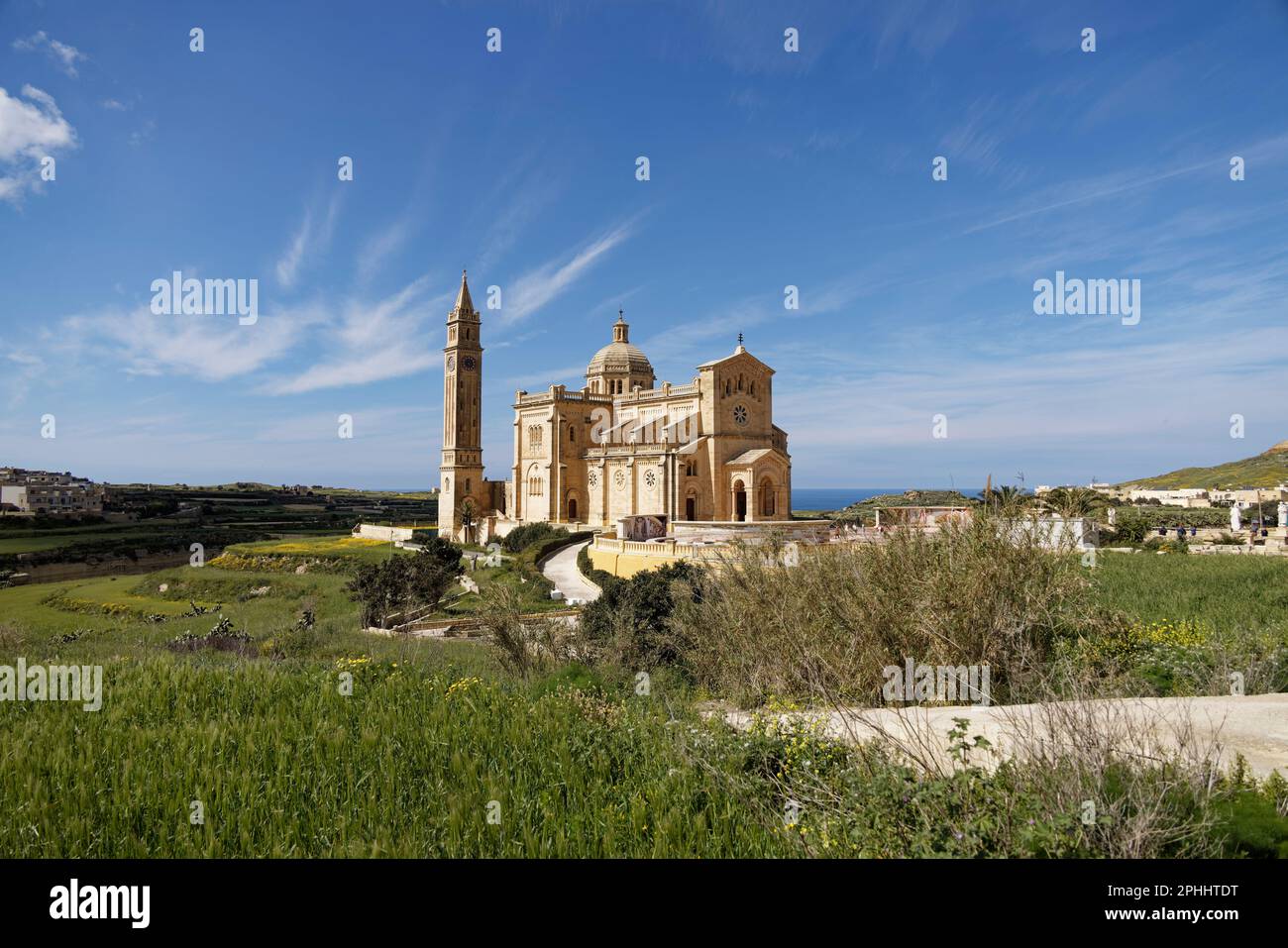 Gharb, Gozo island, Malta. 22nd Mar, 2023. The Ta' Pinu Basilica is