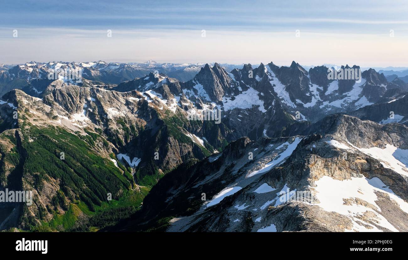 The Southern Pickets Viewed From Luna Leak. North Cascades National