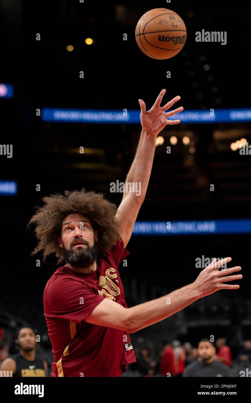 Cleveland Cavaliers center Robin Lopez poses for a portrait during the NBA  basketball team's media day, Monday, Sept. 26, 2022, in Cleveland. (AP  Photo/Ron Schwane Stock Photo - Alamy