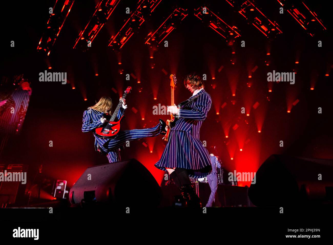Naples, Italy. 29th Mar, 2023. Maneskin during Maneskin - Loud Kids Tour, Music Concert in Naples, Italy, March 29 2023 Credit: Independent Photo Agency/Alamy Live News Stock Photo