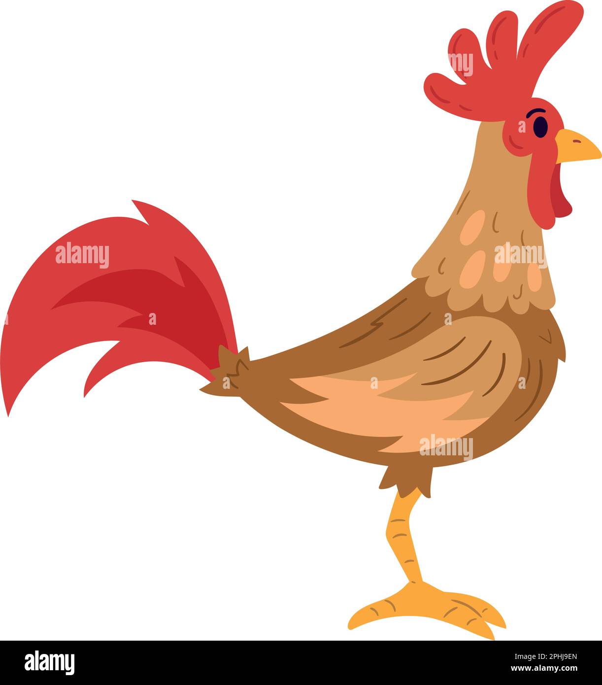 Standing rooster farm animal Stock Vector Image & Art - Alamy