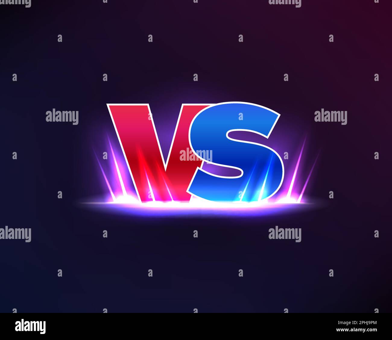 VS versus, battle fight game background, challenge competition or