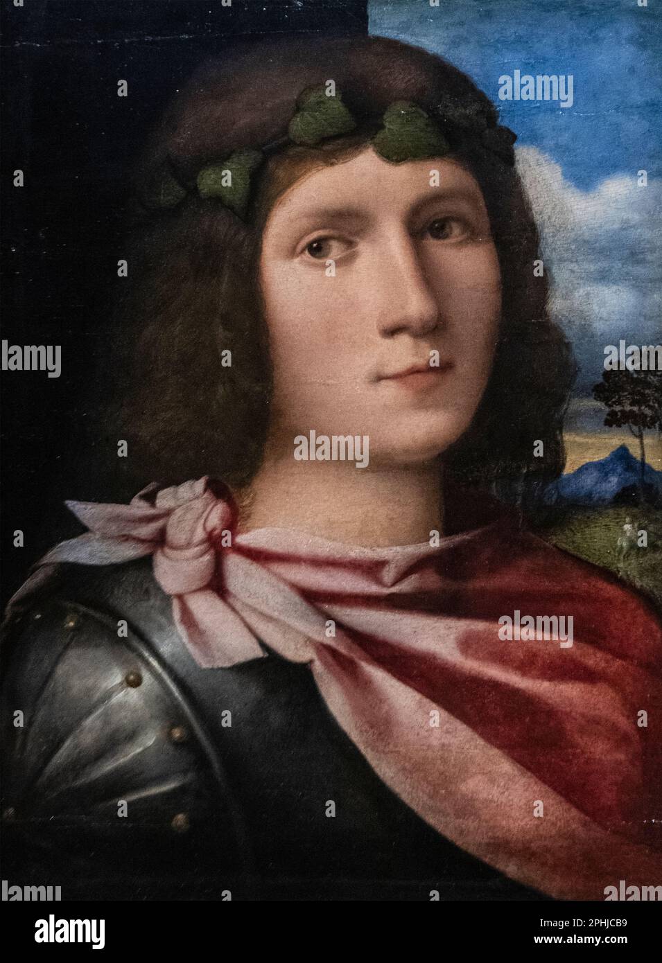 Palma Vecchio: 'Portrait of a Young Man' (ca 1510) Stock Photo