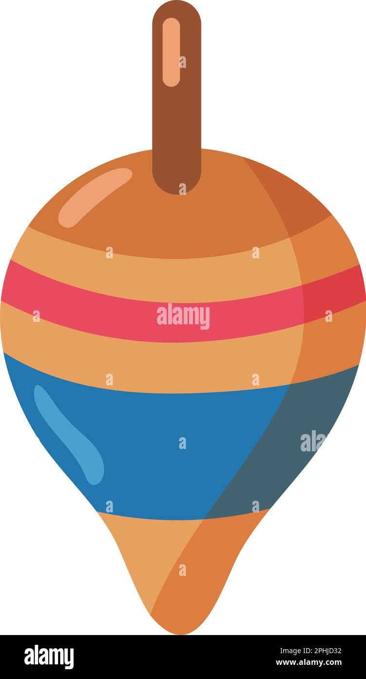 Wooden spinning top Stock Vector Images Alamy