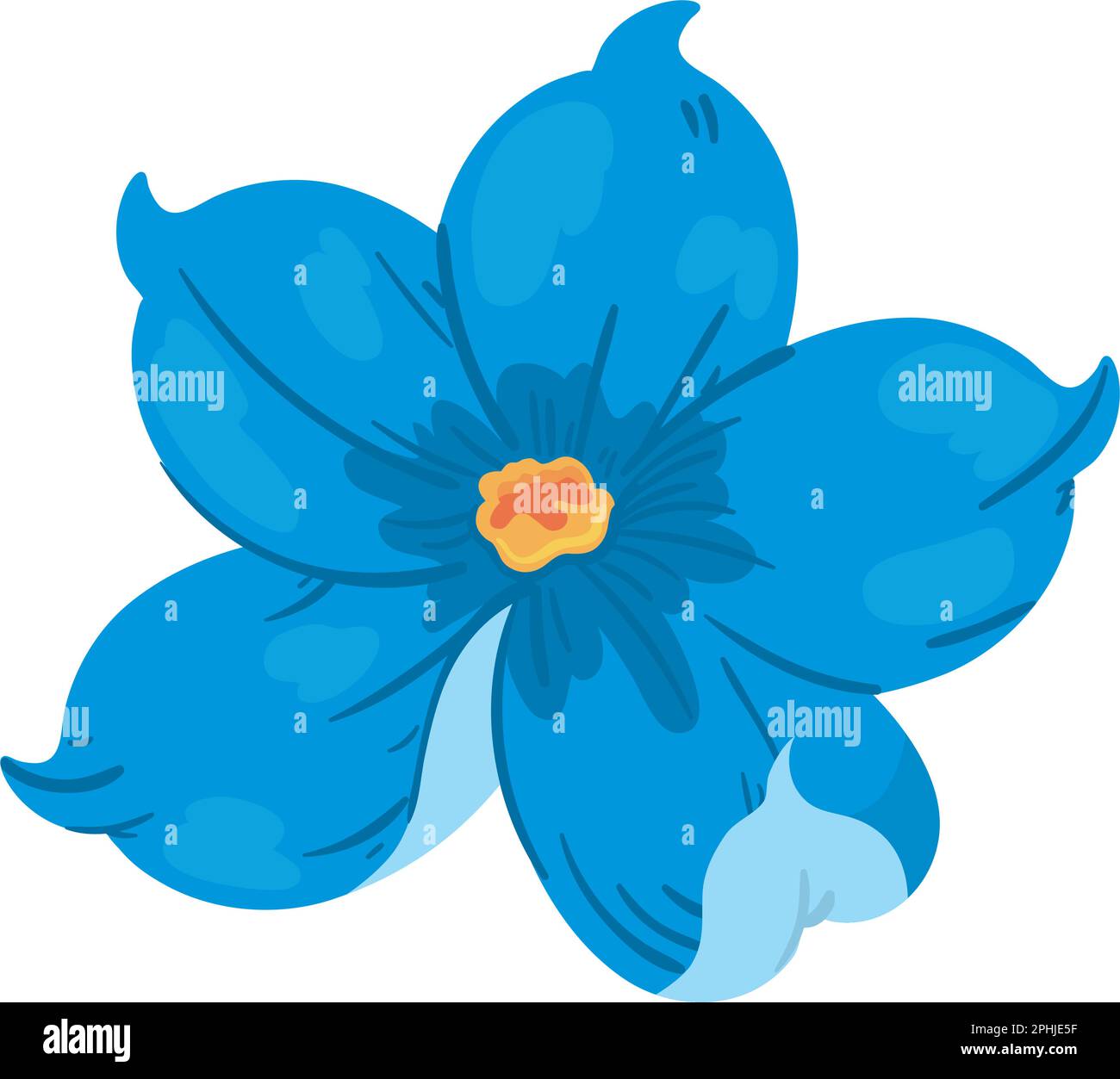 blue flower icon Stock Vector Image & Art - Alamy