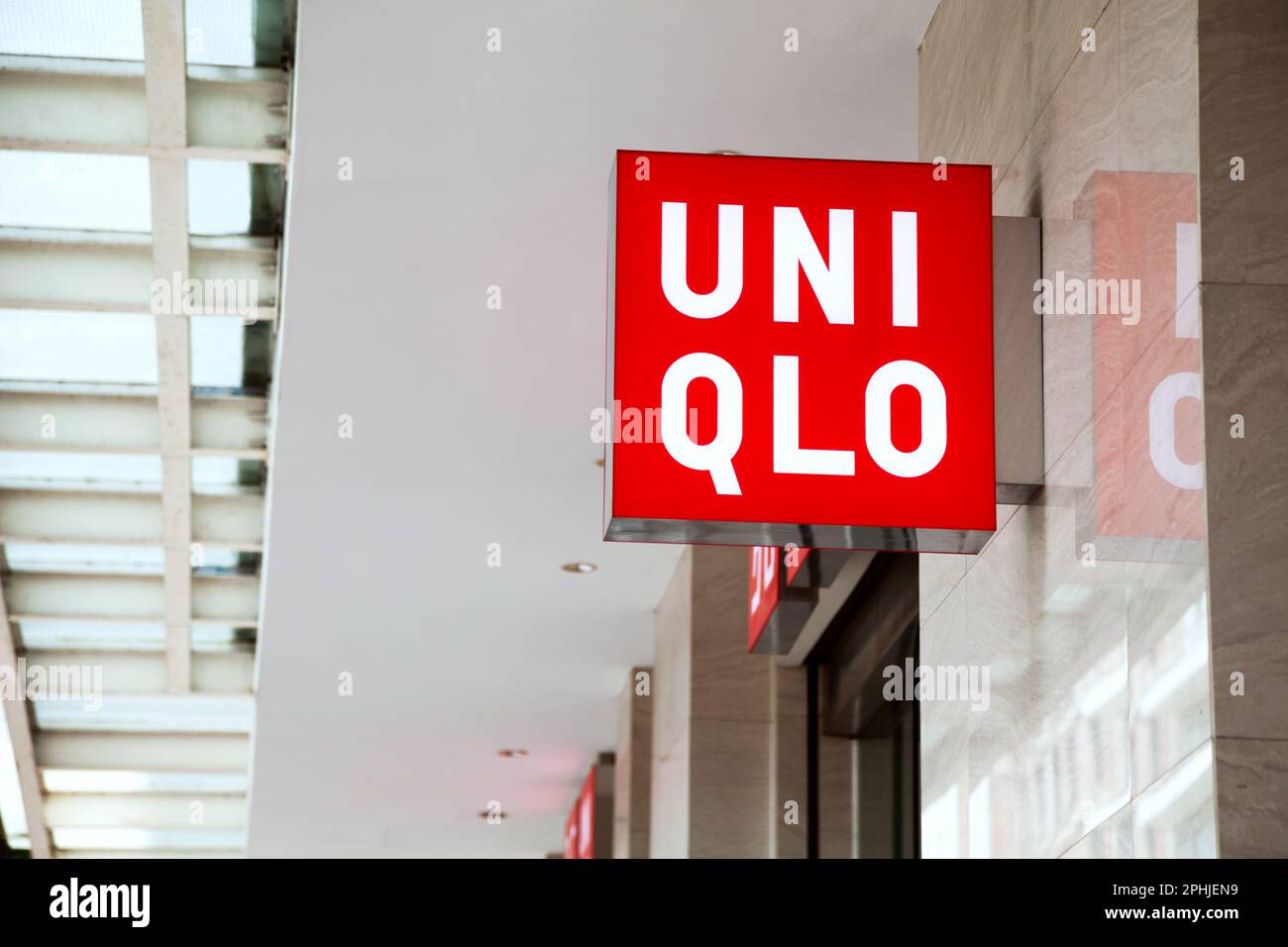 Uniqlo Logo on Wall at Department Store in Orchard Road at Singapore  Editorial Stock Photo  Image of indoor editorial 141353538